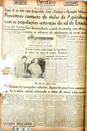 Página do jornal Unitário de setembro de 1946