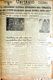 Página do jornal Unitário de setembro de 1946