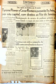Página do jornal Unitário de setembro de 1946