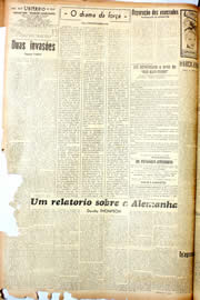 Página do jornal Unitário de setembro de 1946