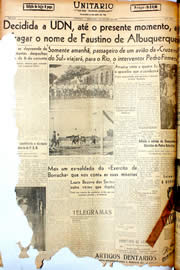 Página do jornal Unitário de outubro de 1946