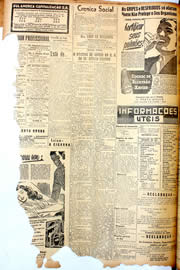 Página do jornal Unitário de outubro de 1946