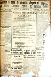 Página do jornal Unitário de outubro de 1946