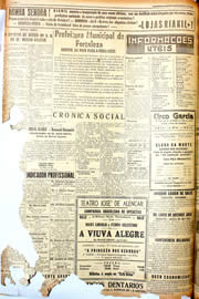Página do jornal Unitário de outubro de 1946