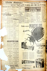 Página do jornal Unitário de outubro de 1946
