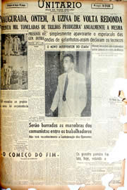 Página do jornal Unitário de outubro de 1946