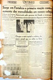 Página do jornal Unitário de outubro de 1946