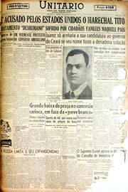 Página do jornal Unitário de outubro de 1946