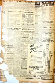 Página do jornal Unitário de outubro de 1946