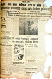 Página do jornal Unitário de outubro de 1946