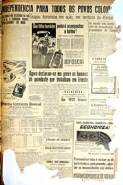 Página do jornal Unitário de outubro de 1946