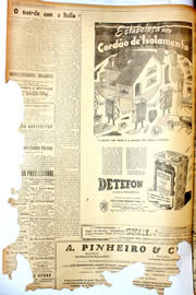 Página do jornal Unitário de novembro de 1946