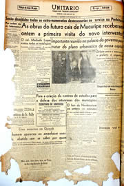 Página do jornal Unitário de novembro de 1946
