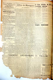Página do jornal Unitário de novembro de 1946