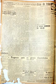 Página do jornal Unitário de novembro de 1946