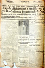 Página do jornal Unitário de novembro de 1946