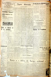 Página do jornal Unitário de novembro de 1946