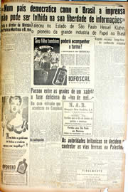 Página do jornal Unitário de novembro de 1946