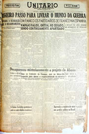 Página do jornal Unitário de dezembro de 1946