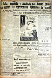 Página do jornal Unitário de dezembro de 1946
