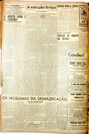 Página do jornal Unitário de dezembro de 1946