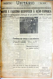 Página do jornal Unitário de dezembro de 1946