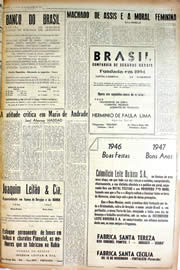 Página do jornal Unitário de dezembro de 1946