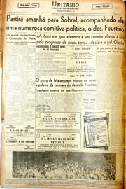 Página do jornal Unitário de dezembro de 1946