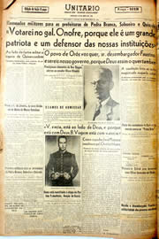 Página do jornal Unitário de dezembro de 1946