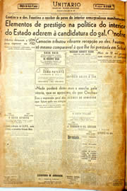 Página do jornal Unitário de dezembro de 1946