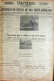 Página do jornal Unitário de janeiro de 1947