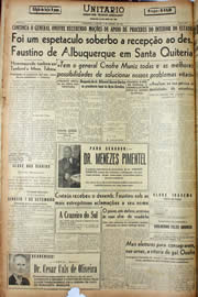 Página do jornal Unitário de janeiro de 1947