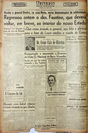 Página do jornal Unitário de janeiro de 1947