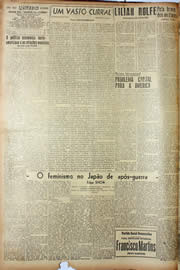 Página do jornal Unitário de janeiro de 1947