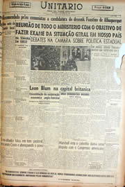 Página do jornal Unitário de janeiro de 1947