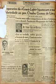 Página do jornal Unitário de janeiro de 1947