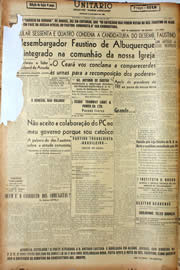 Página do jornal Unitário de janeiro de 1947