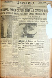 Página do jornal Unitário de janeiro de 1947