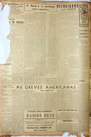 Página do jornal Unitário de janeiro de 1947