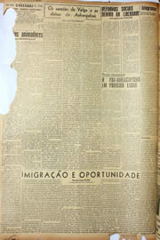 Página do jornal Unitário de janeiro de 1947