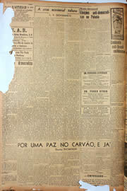 Página do jornal Unitário de janeiro de 1947