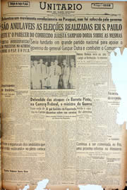 Página do jornal Unitário de janeiro de 1947