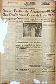 Página do jornal Unitário de janeiro de 1947