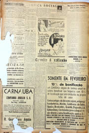 Página do jornal Unitário de fevereiro de 1947
