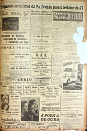 Página do jornal Unitário de fevereiro de 1947