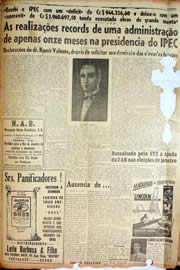 Página do jornal Unitário de fevereiro de 1947