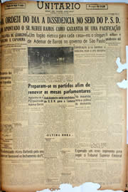 Página do jornal Unitário de fevereiro de 1947