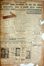 Página do jornal Unitário de março de 1947