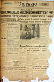 Página do jornal Unitário de março de 1947