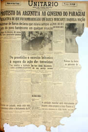 Página do jornal Unitário de março de 1947